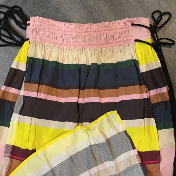 Apiece Apart Striped Layered Tassel MIDI skirt - Picture 5 of 9